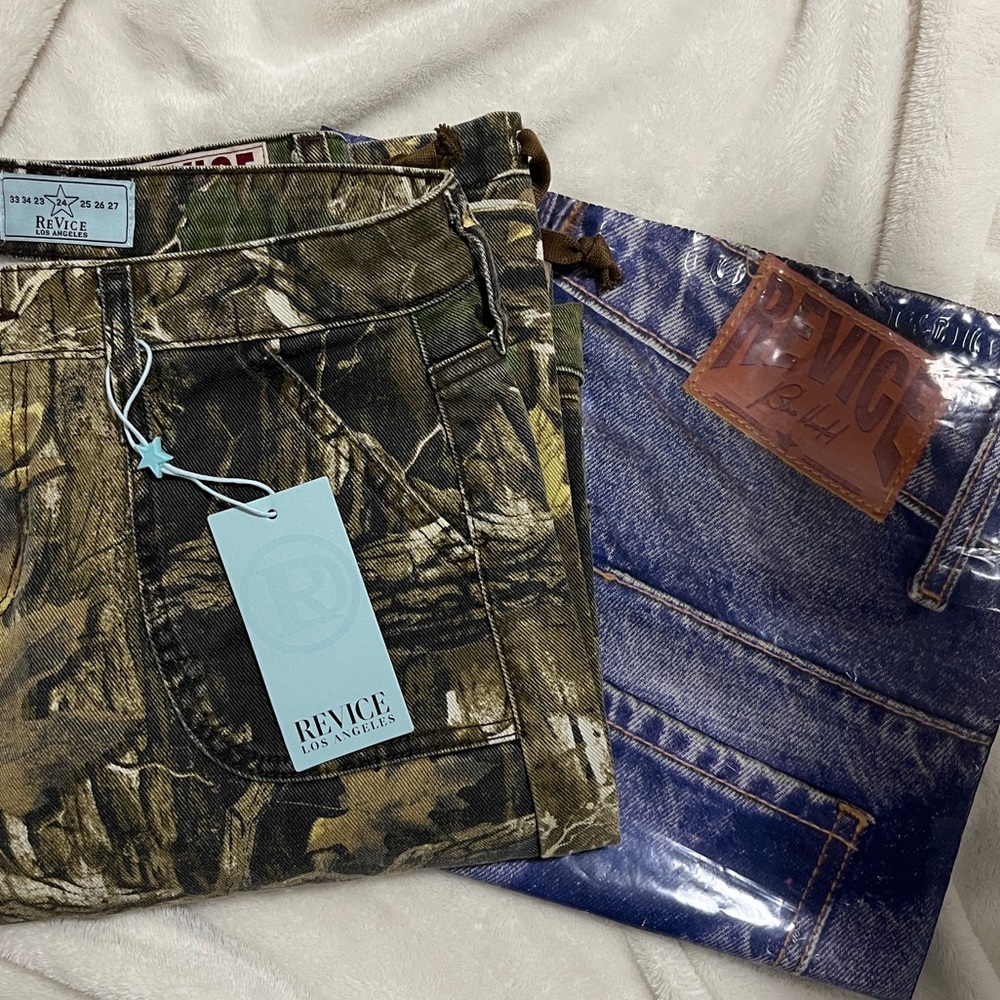 revice denim low rise camo pants the amelia pant oakland size 24 - Picture 3 of 5
